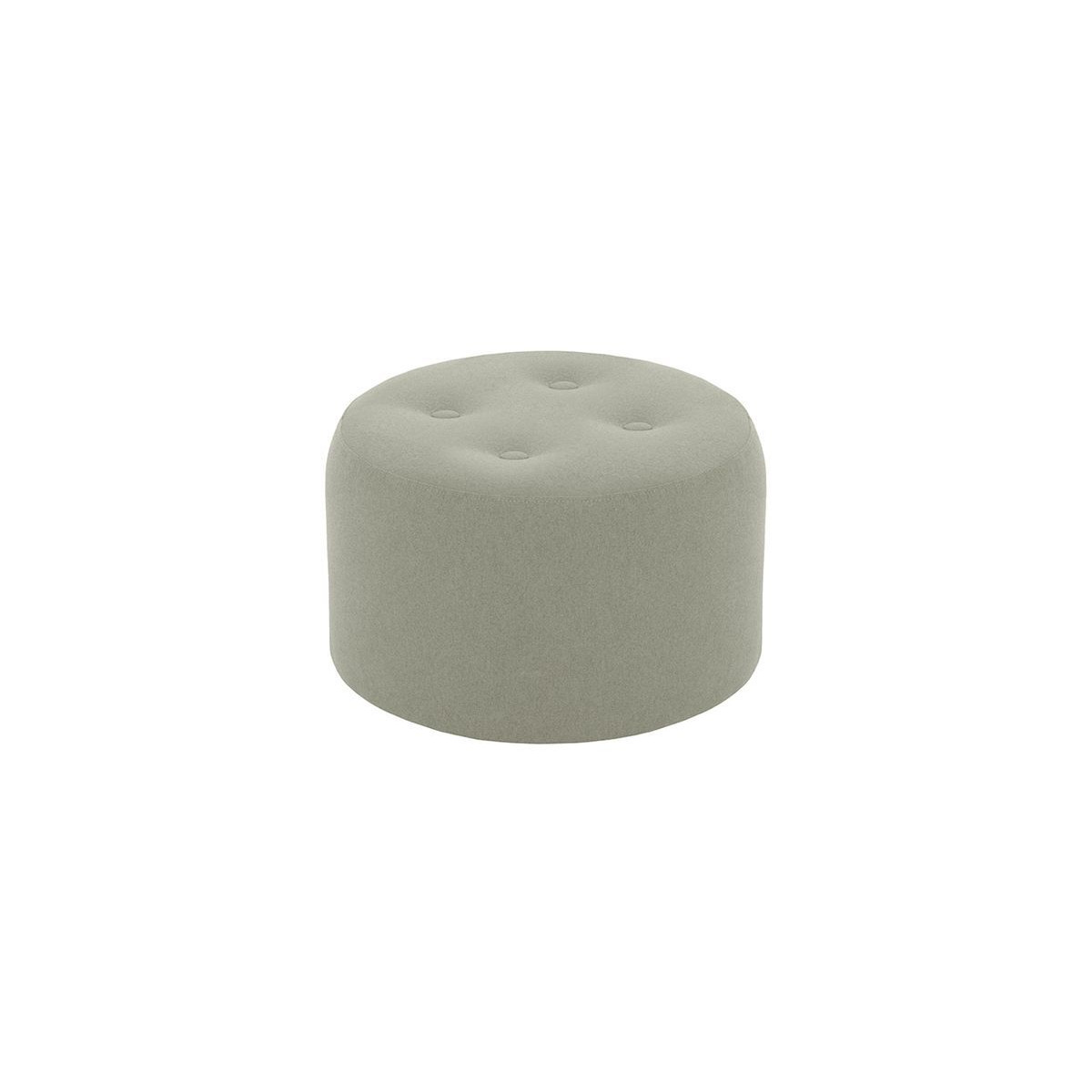 Flair Small Round Pouffe 4 Buttons, grey