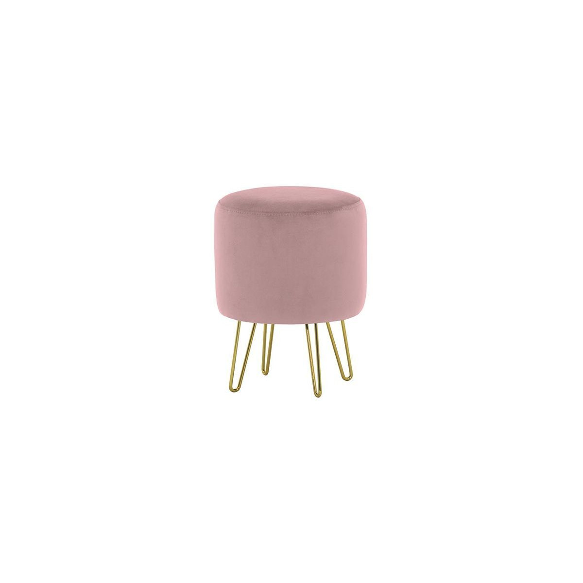 Flair Small Round Pouffe Metal Legs, lilac - image 1