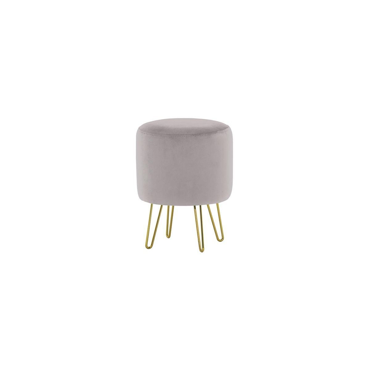 Flair Small Round Pouffe Metal Legs, silver - image 1