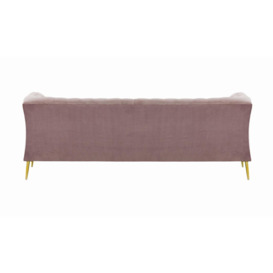 Chesterfield Modern 2,5 Seater Sofa, lilac, Leg colour: gold metal - thumbnail 2
