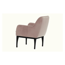 Beca Armchair with Wooden Legs, lilac, Leg colour: black - thumbnail 2