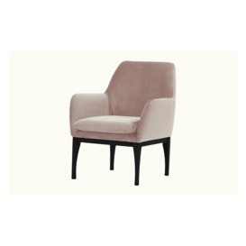 Beca Armchair with Wooden Legs, lilac, Leg colour: black - thumbnail 1