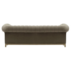 Chesterfield Grand 3 Seater Sofa, grey, Leg colour: wax black - thumbnail 2