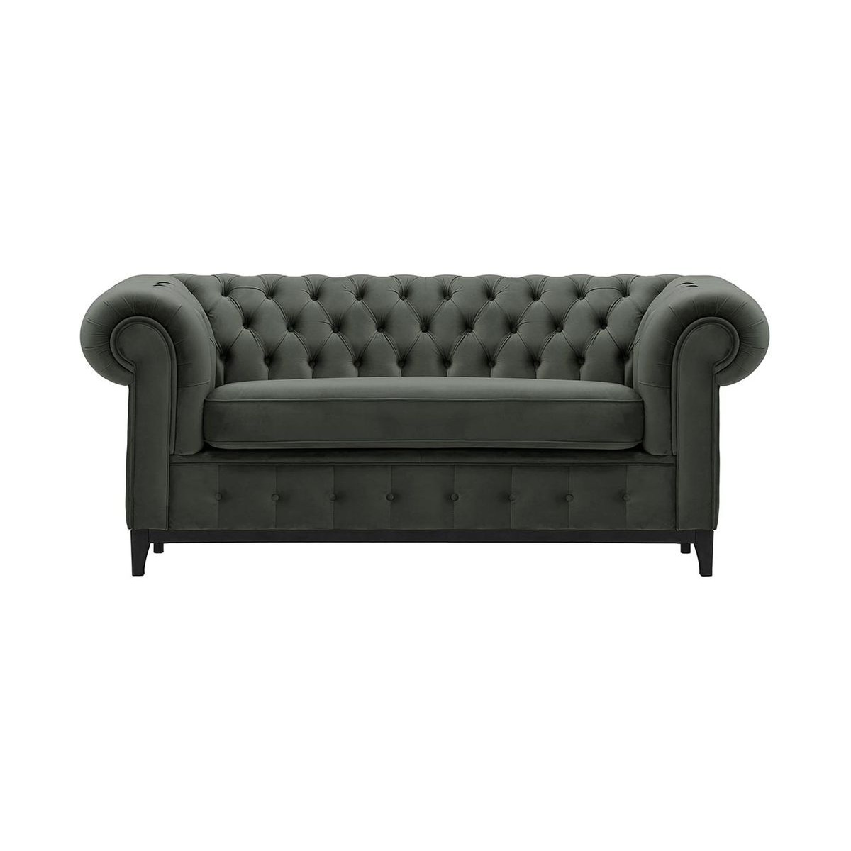 Chesterfield Grand 2 Seater Sofa, graphite, Leg colour: black - image 1