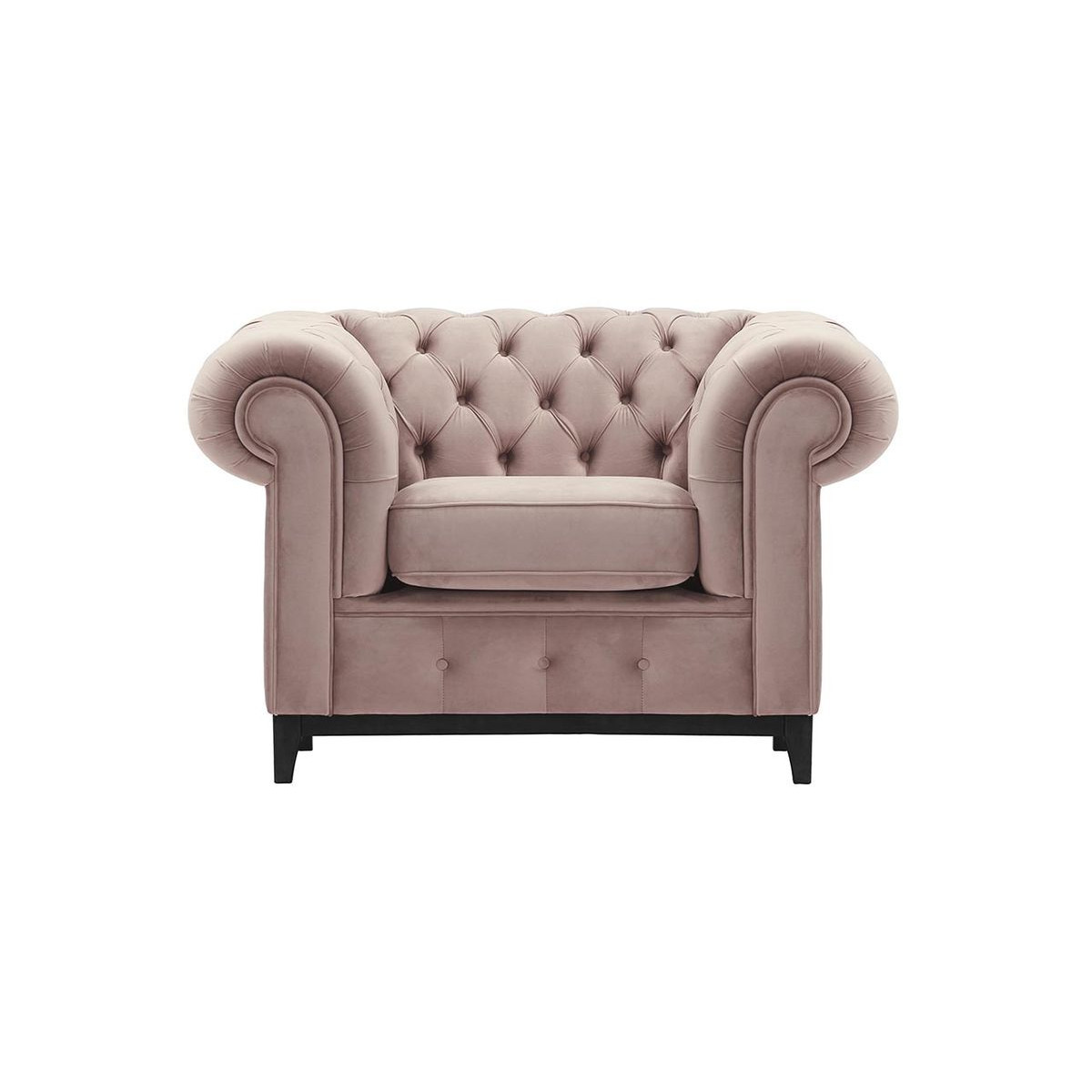 Chesterfield Grand Armchair, lilac, Leg colour: black - image 1