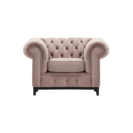Chesterfield Grand Armchair, lilac, Leg colour: black - thumbnail 1