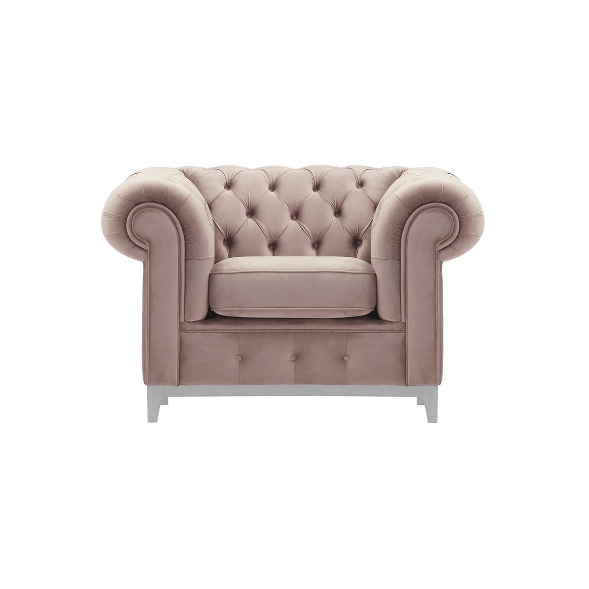 Chesterfield Grand Armchair, lilac, Leg colour: white - image 1