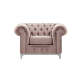 Chesterfield Grand Armchair, lilac, Leg colour: white - thumbnail 1