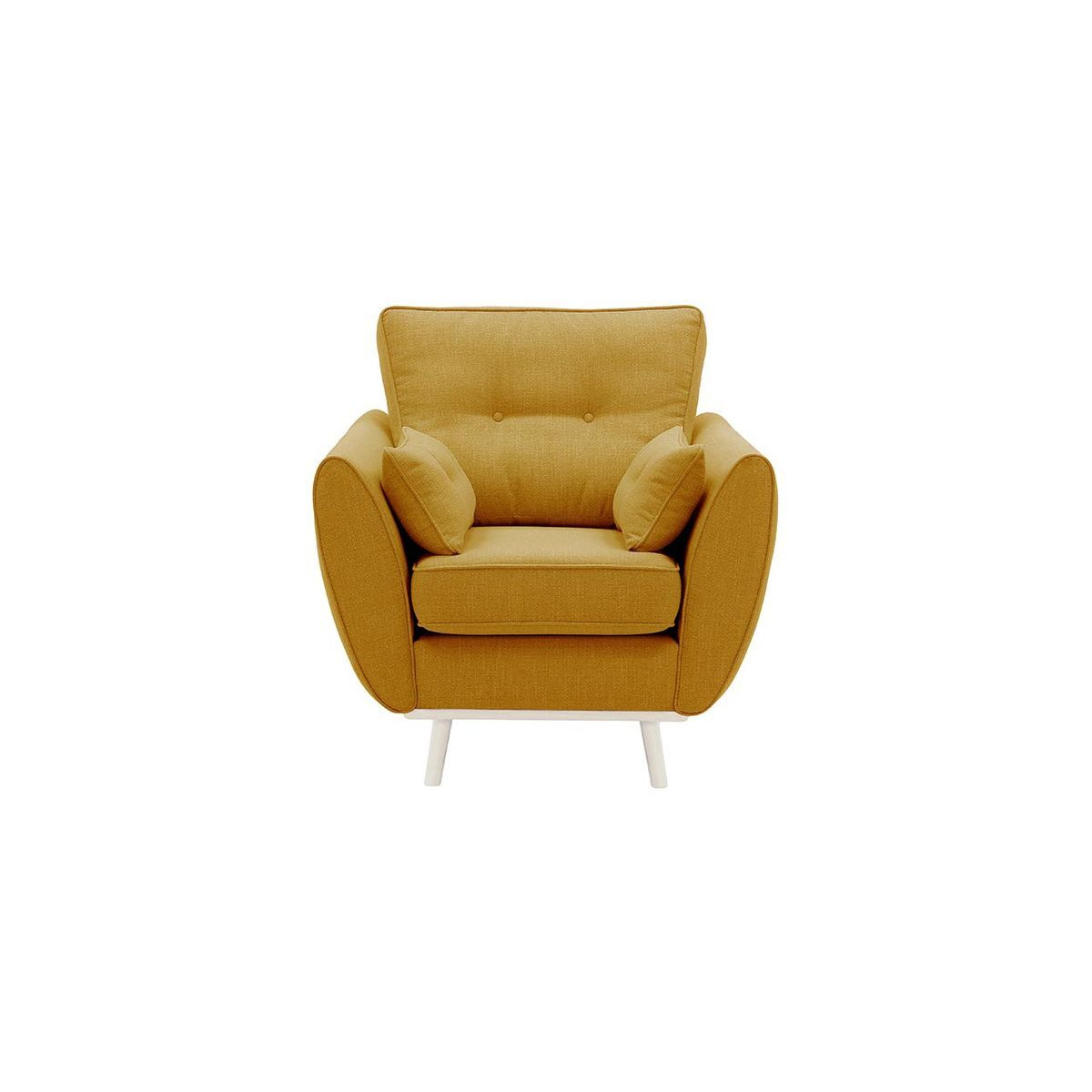 Zinola Armchair, yellow, Leg colour: white - image 1