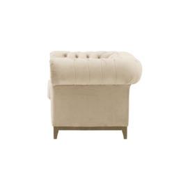 Chesterfield Grand Armchair, light beige, Leg colour: wax black - thumbnail 3
