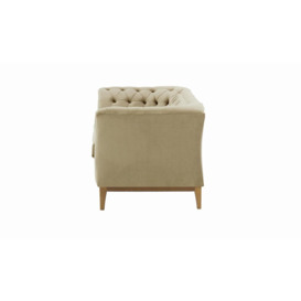 Chesterfield Modern 2,5 Seater Sofa Wood, mink, Leg colour: like oak - thumbnail 3