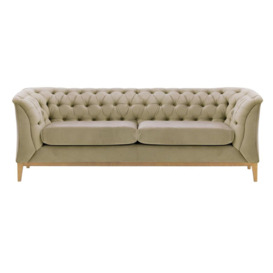 Chesterfield Modern 2,5 Seater Sofa Wood, mink, Leg colour: like oak - thumbnail 1