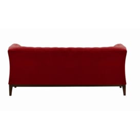 Chesterfield Modern 2 Seater Sofa Wood, dark red, Leg colour: dark oak - thumbnail 2