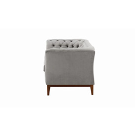 Chesterfield Modern 2 Seater Sofa Wood, silver, Leg colour: aveo - thumbnail 3