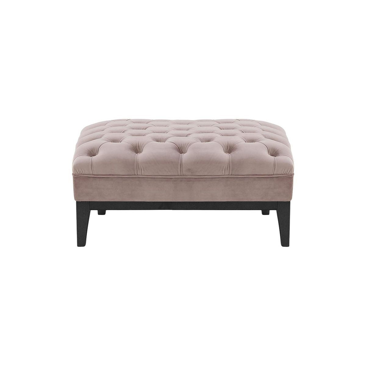 Chesterfield Modern Footstool Wood, lilac, Leg colour: black - image 1