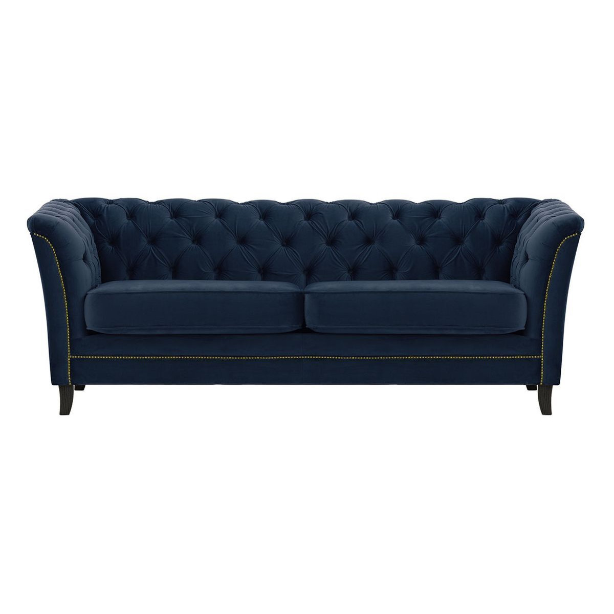 Karin 3 Seater Sofa, blue, Leg colour: black - image 1
