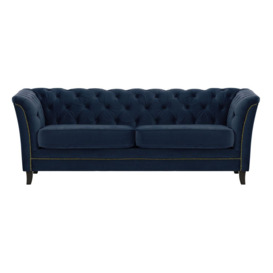 Karin 3 Seater Sofa, blue, Leg colour: black - thumbnail 1