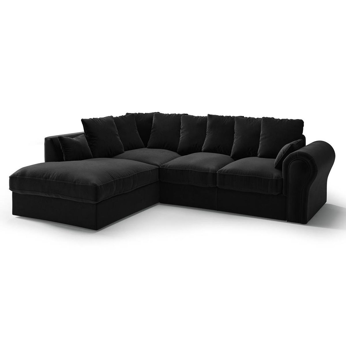 Baron Left Hand Corner Sofa, black - image 1