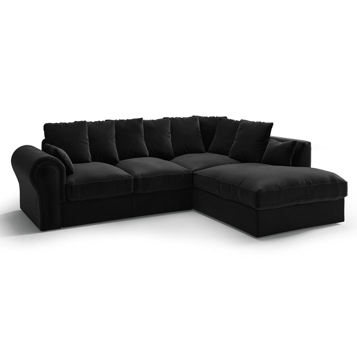 Baron Right Hand Corner Sofa, black - image 1