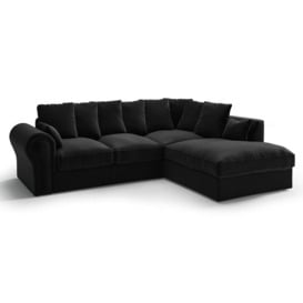 Baron Right Hand Corner Sofa, black