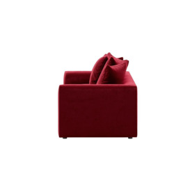 Dillon Velvet 3 Seater Sofa, dark red - thumbnail 3