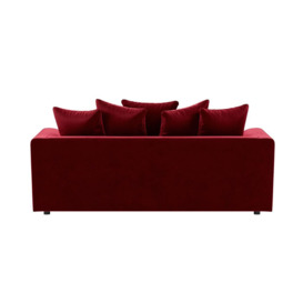 Dillon Velvet 3 Seater Sofa, dark red - thumbnail 2