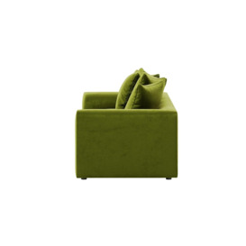 Dillon Velvet 3 Seater Sofa, olive green - thumbnail 3