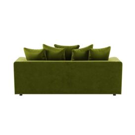 Dillon Velvet 3 Seater Sofa, olive green - thumbnail 2