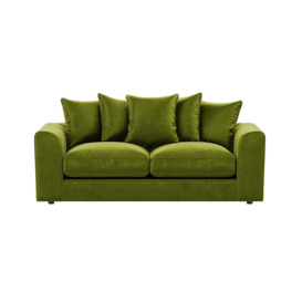 Dillon Velvet 3 Seater Sofa, olive green - thumbnail 2