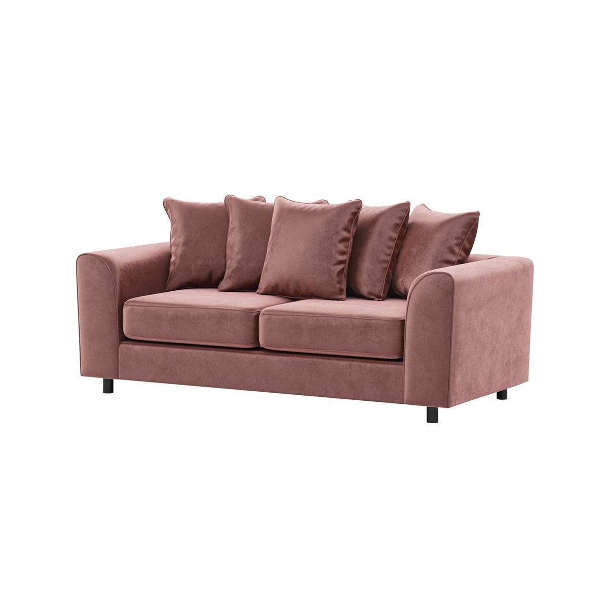 Dillon Velvet 3 Seater Sofa, dirty pink - image 1