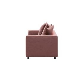 Dillon Velvet 3 Seater Sofa, dirty pink - thumbnail 2
