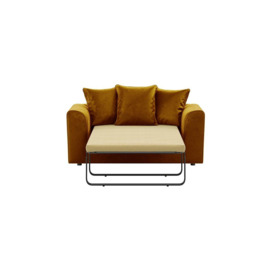 Dillon Velvet 2 Seater Sofa Bed, golden - thumbnail 3