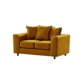 Dillon Velvet 2 Seater Sofa Bed, golden - thumbnail 1