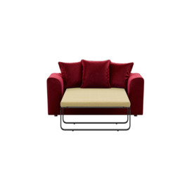 Dillon Velvet 2 Seater Sofa Bed, dark red - thumbnail 2