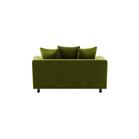 Dillon Velvet 2 Seater Sofa Bed, olive green - thumbnail 2