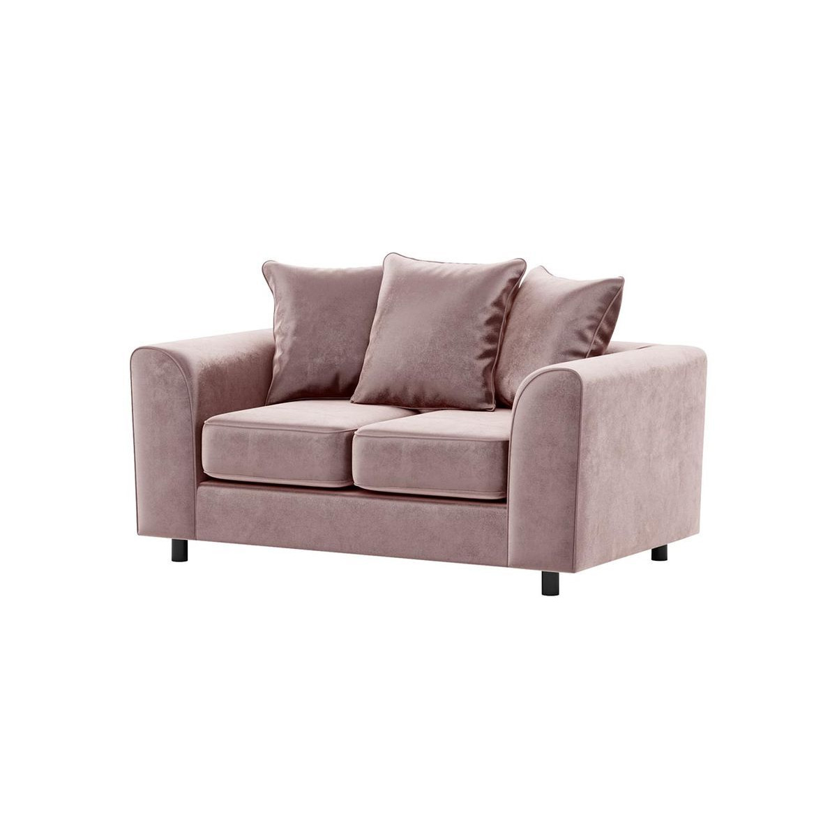 Dillon Velvet 2 Seater Sofa Bed, pastel pink - image 1