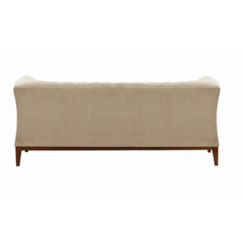 Chesterfield Modern 2 Seater Sofa Wood, light beige, Leg colour: aveo - thumbnail 2