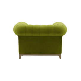 Chesterfield Grand Armchair, olive green, Leg colour: wax black - thumbnail 2