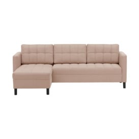 Ludo Universal Corner Sofa Bed, pastel pink