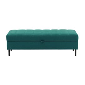 Ludo Footstool with Storage, turquoise - thumbnail 1