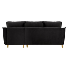 Amour Corner Sofa Bed With Storage, black - thumbnail 3