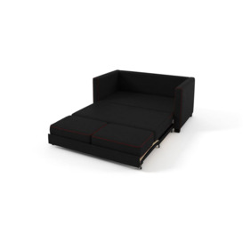 Boom 2 Seater Sofa Bed, black, burgundy - thumbnail 2