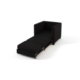 Boom Chair Sofa Bed, black, burgundy - thumbnail 2