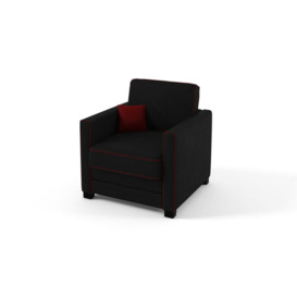Boom Chair Sofa Bed, black, burgundy - thumbnail 1