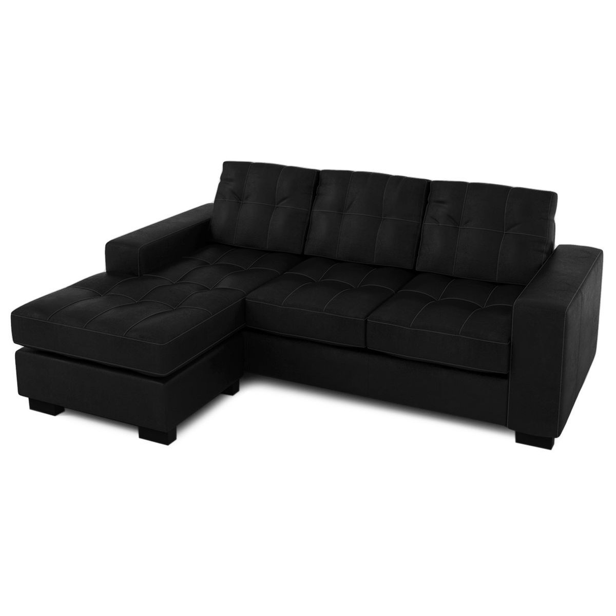 Cool Left Hand Corner Sofa, black