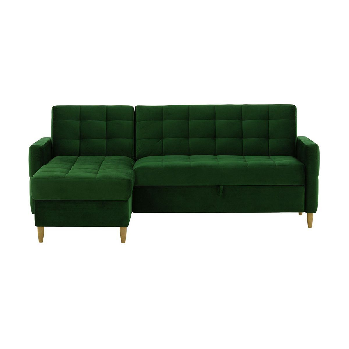 Velocity Universal Corner Sofa Bed With Storage, dark green - image 1