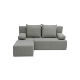 Novel Corner Sofa Bed With Storage, light grey