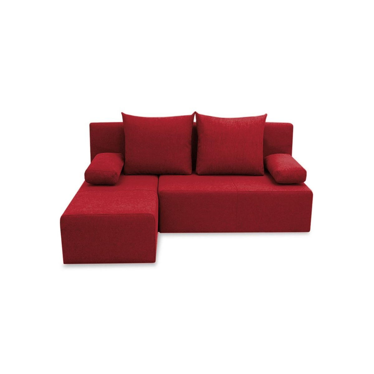 Novel Corner Sofa Bed With Storage, red - image 1