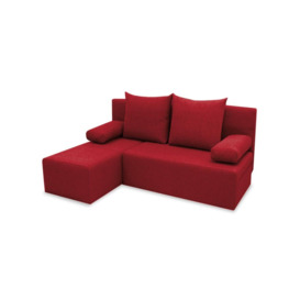 Novel Corner Sofa Bed With Storage, red - thumbnail 3