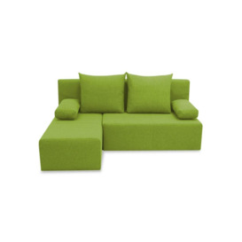 Novel Corner Sofa Bed With Storage, lime